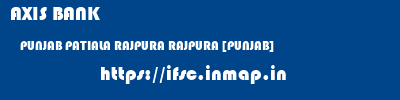 AXIS BANK  PUNJAB PATIALA RAJPURA RAJPURA [PUNJAB]  ifsc code